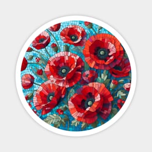 Red Poppy Flower Magnet